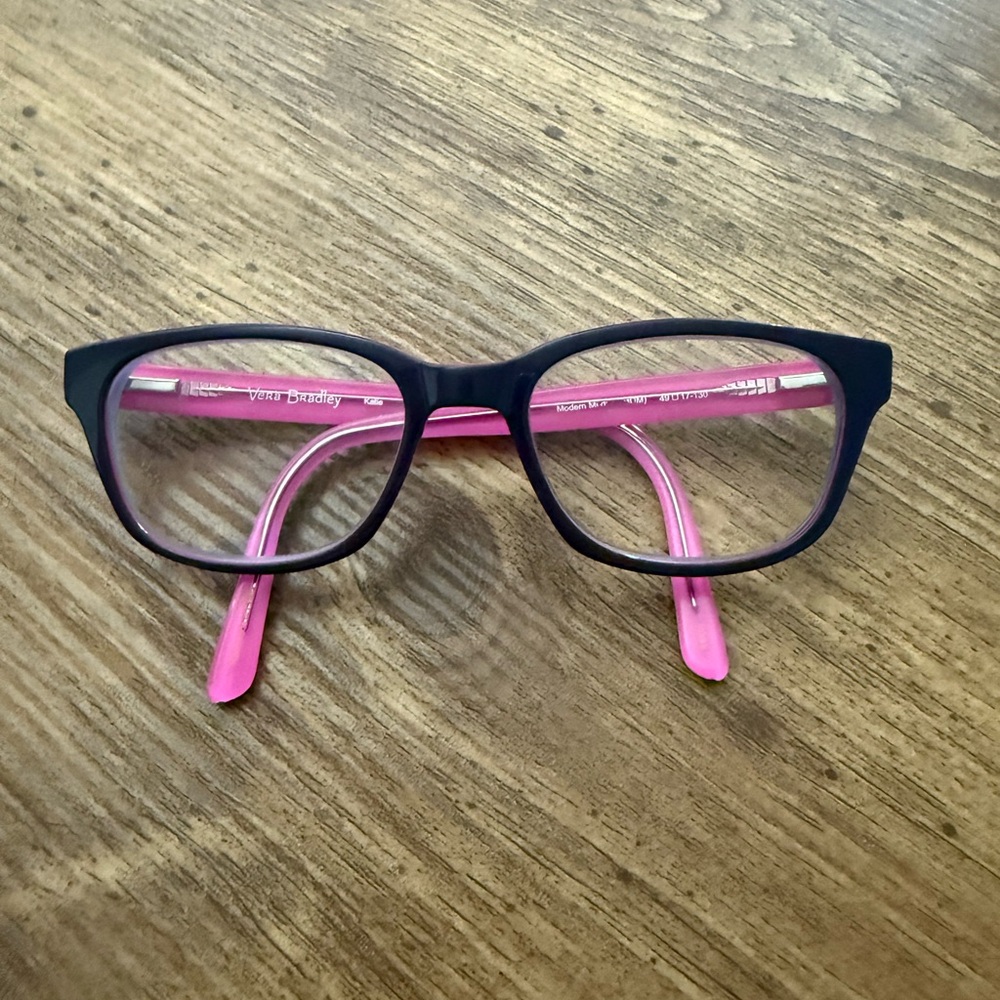 Vera Bradley KATIE Modern Medley Women’s Eyeglasses 49-17-130 Pink Purple Quilt
